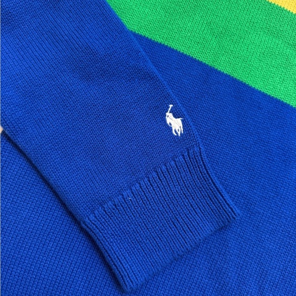Polo by Ralph Lauren Colorful Crewneck Cotton Sweater Boys Sz 18-20 TG/EG - Picture 6 of 7
